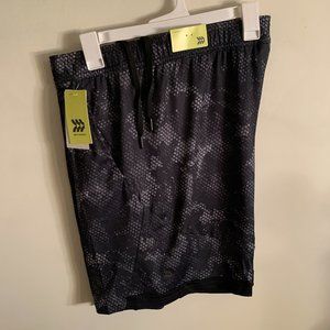 All in Motion Men's Black/Grey XL Shorts